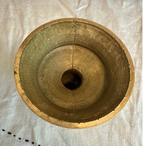 Vintage Gold Tone Metal Candle Holder Home Decor Accent - Picture 5 of 10